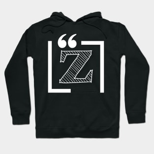 Letter Z: Monogram Initial letter z Hoodie